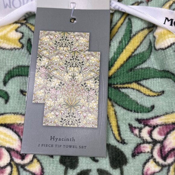 William Morris & Co Hyacinth 7 Pc Floral Velour Bath Towel Set - Picture 3 of 7